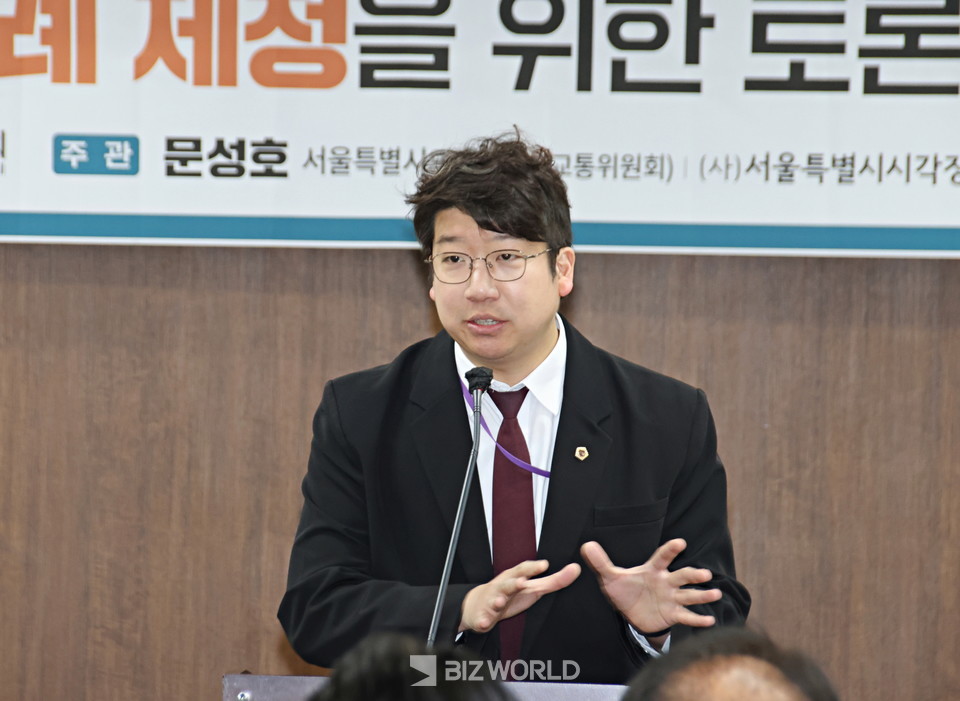 문성호 서울시의원이 개회사를 하고 있다. 사진=손진석 기자