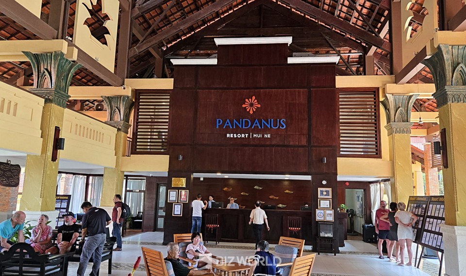 판다누스 리조트 로비. 베트남=손진석 기자