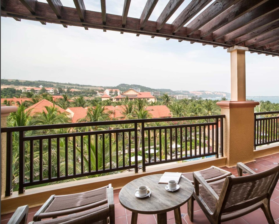 파다누스 리조트 시그니처 스위트 룸 발코니에서 바라본 리조트 전경. 사진=판다누스 리조트