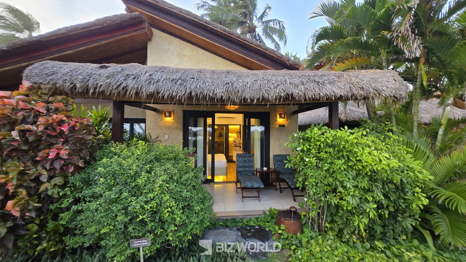 뱀부 빌리지 해변가 방갈로 외부 모습. 베트남=손진석 기자