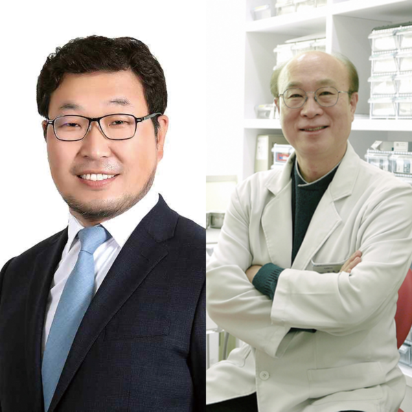 송종윤 서울특별시 강서구치과의사회장(왼쪽), 이화준 전주고은이치과의원장. 사진=부채표 가송재단