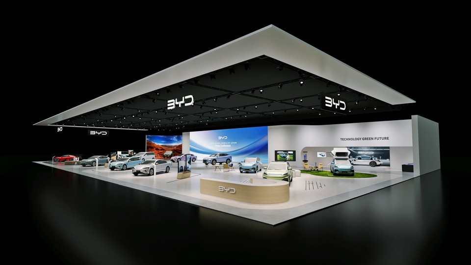 BYD 코리아의 2025 서울모빌리티쇼 부스 투시도. 사진=BYD 코리아