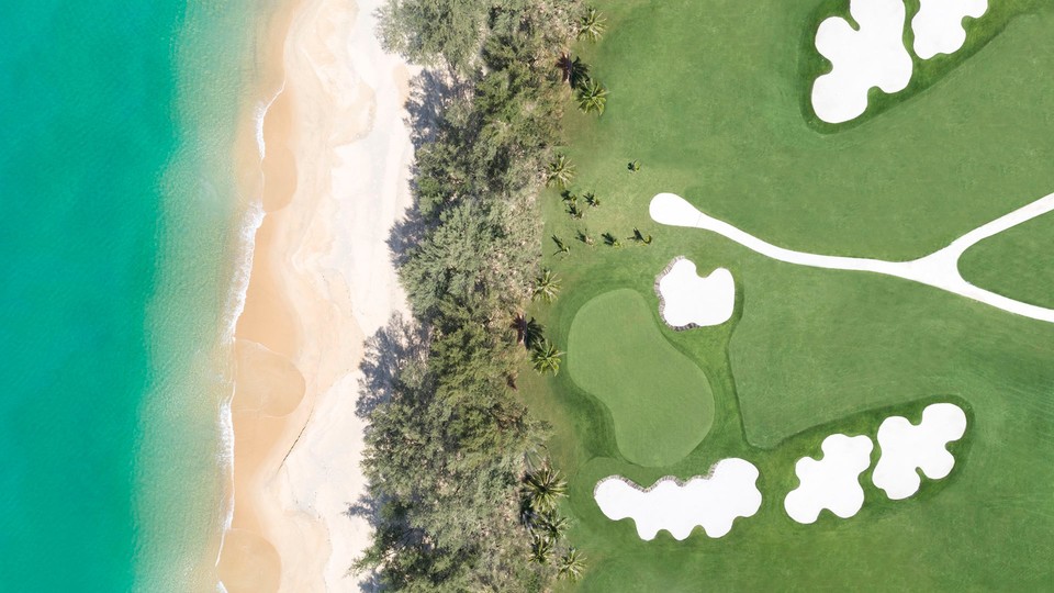 11번 홀 항공 촬영. 사진=아쿠엘라 CC