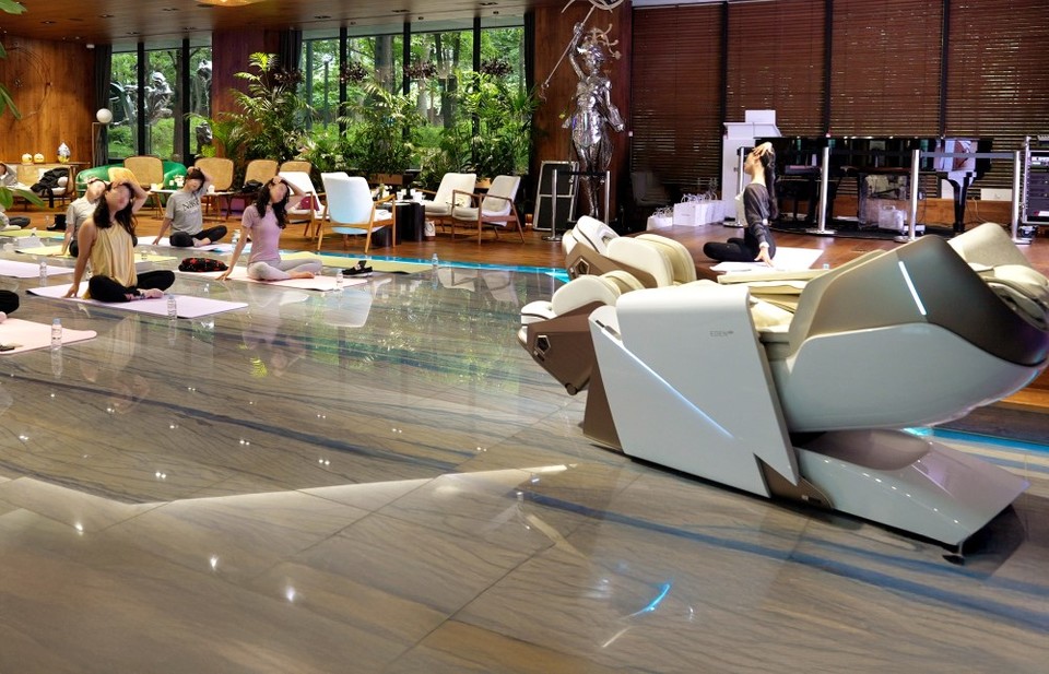 바디프랜드가 '헬스케어로봇X강하나' 전신 스트레칭 클래스를 진행했다. 사진=바디프랜드