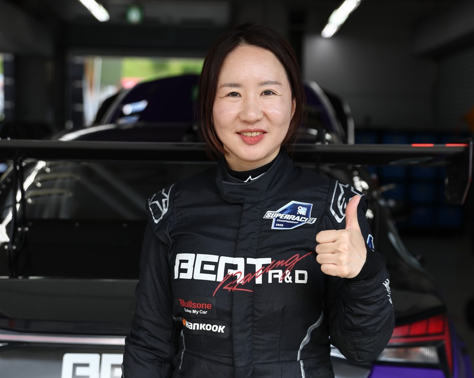 GTA 클래스 예선 3위를 차지한 김지원 선수. 인제=박준 작가