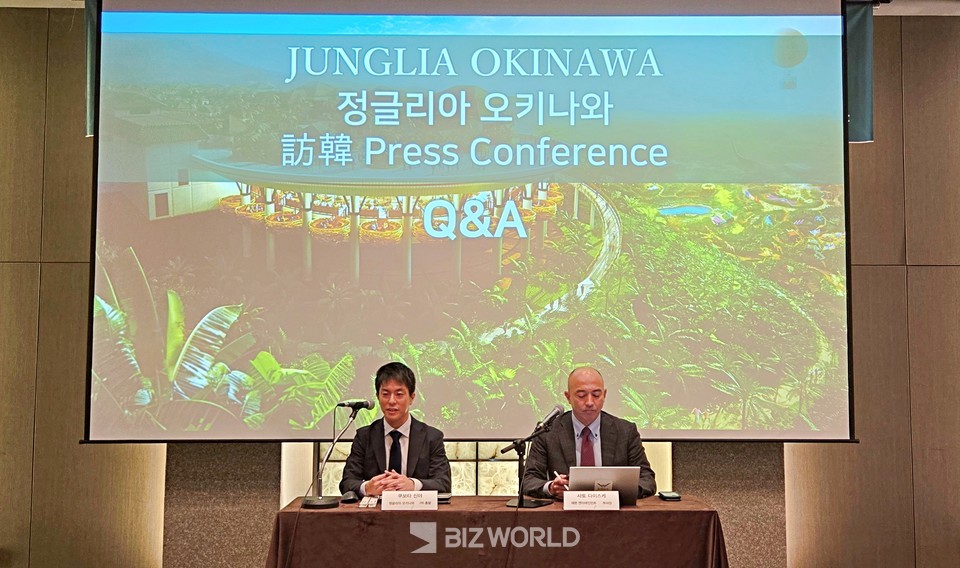 쿠보야 신야 총괄이사(왼쪽)과 사토 다이스케 부사장이 Q&A를 진행하고 있다. 사진=손진석 기자