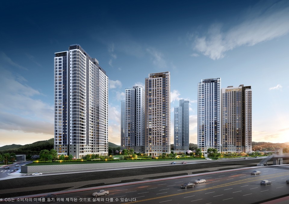 GS건설은 오는 27일 충남 아산시 탕정면 동산리 147-4번지 일원에 들어서는 ‘아산탕정자이 센트럴시티’ 견본주택을 개관하고 분양에 돌입한다고 밝혔다. 아산탕정자이 센트럴시티 투시도. 사진=GS건설