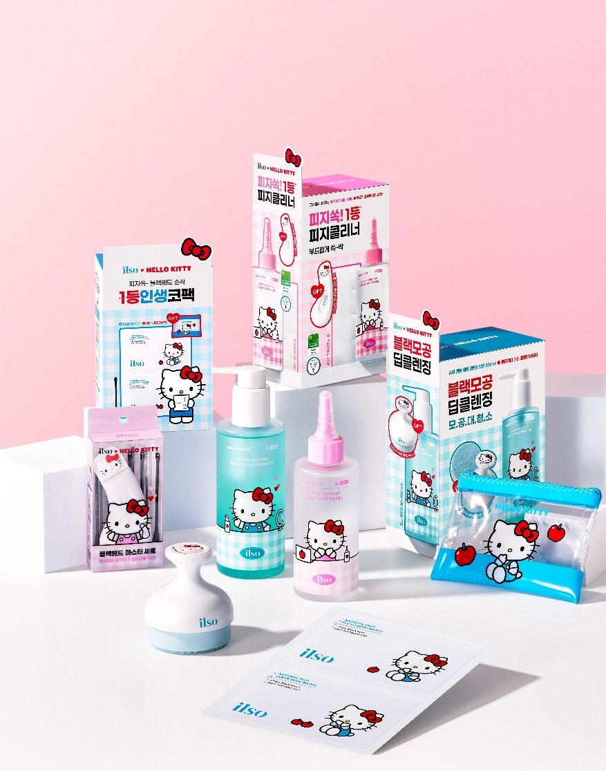 더마 스킨케어 브랜드 ‘일소(ilso)’가 글로벌 인기 캐릭터 헬로키티(Hello Kitty)와 손잡고 일소X헬로키티 협업 제품을 전격 공개했다. 사진=일소
