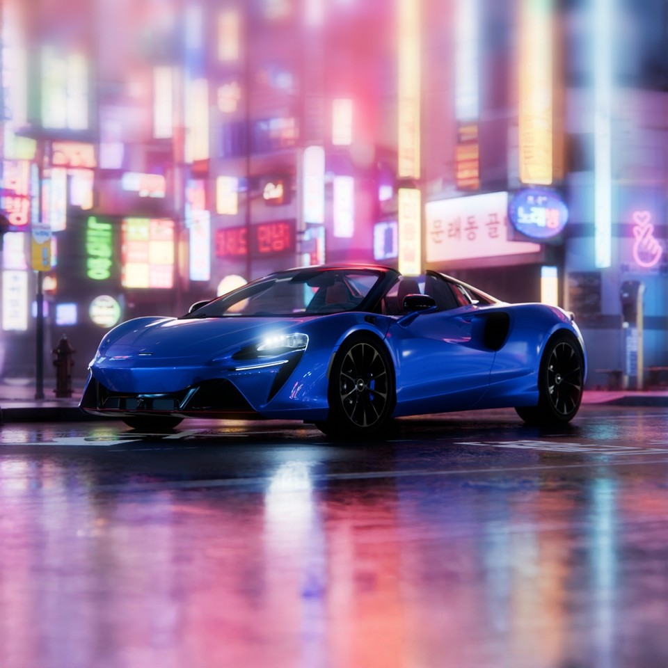 맥라렌 아투라 스파이더 이그니션 한 미드나잇 한  랜더링 이미지. 사진=맥라렌 서울