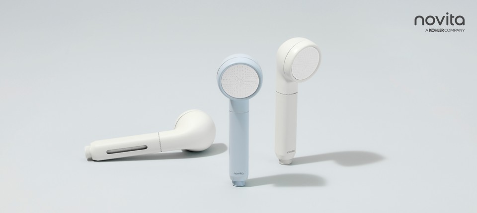 욕실 전문기업 ‘노비타’가 정교한 필터링 기술로 잔류 염소와 미세 오염 물질을 완벽하게 제거하는 신제품 ‘제로 필터샤워헤드’ 2종을 출시했다고 14일 밝혔다. 사진=노비타