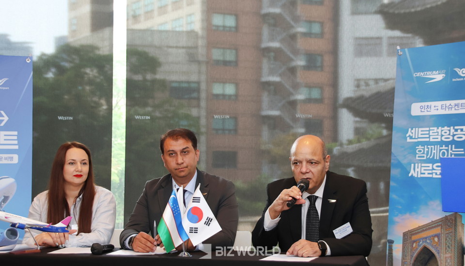 살라흐 카드리 영업총괄 본부장이 기자의 질문 에답하 고있다. 사진=손진석 기자