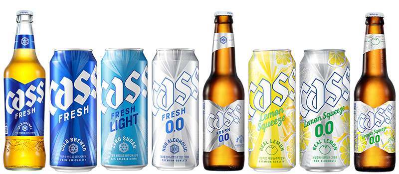 카스 브랜드 라인업. 사진=오비맥주