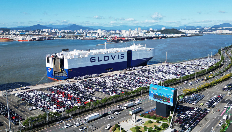 현대차 울산공장 수출선적부두 전경. 사진=현대자동차