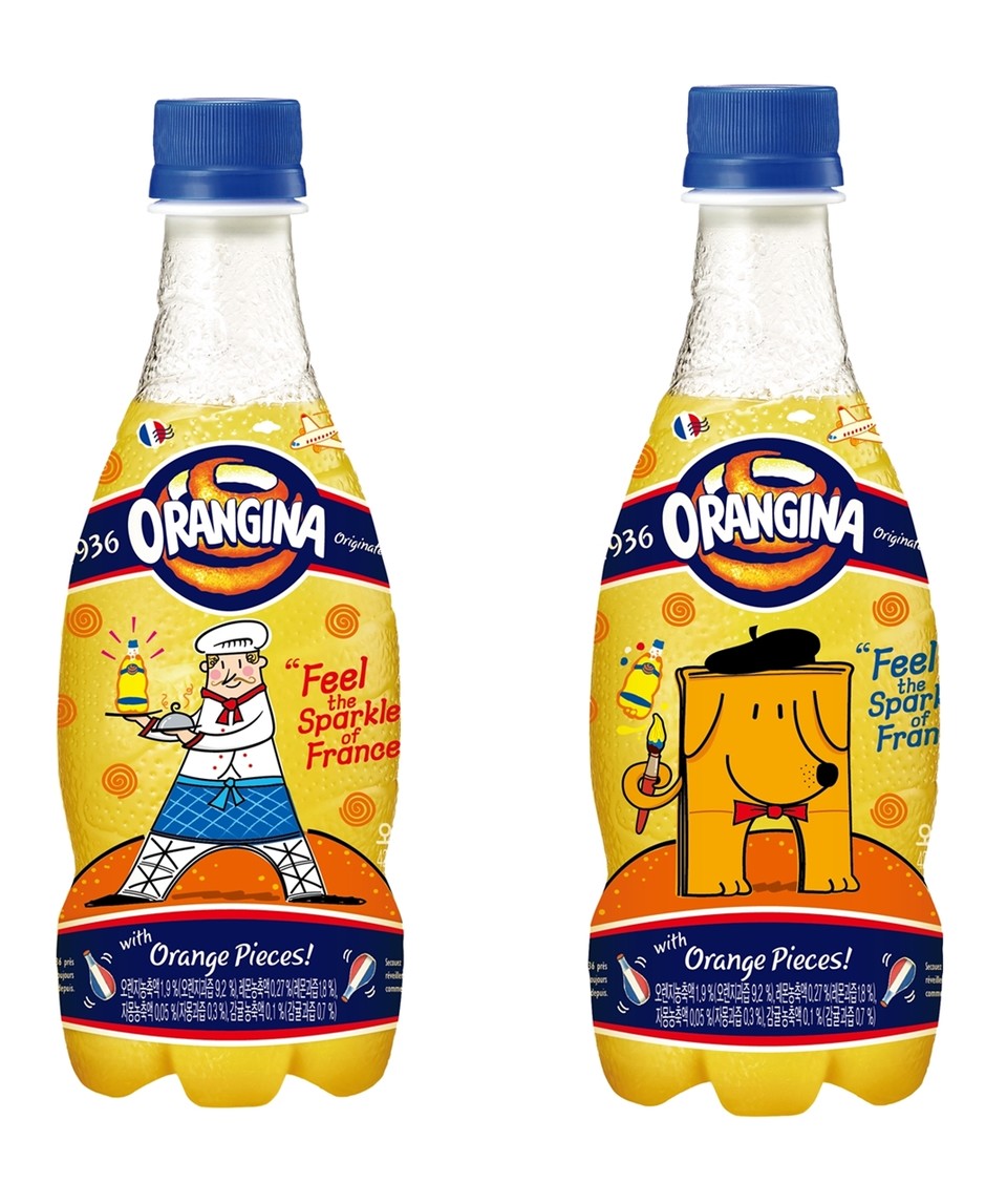 오랑지나 프랑스 스페셜 에디션 2종. 사진=롯데칠성음료