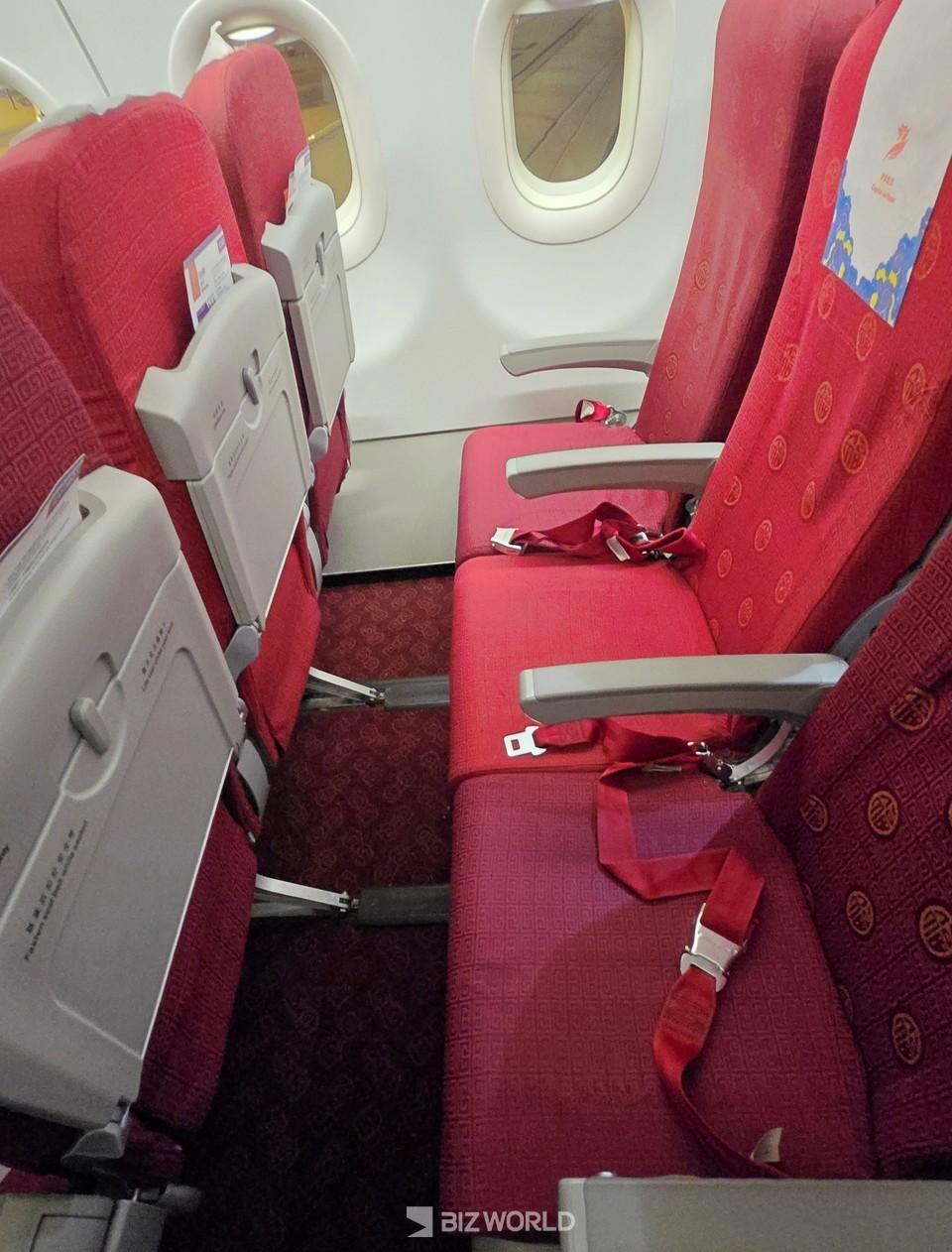 수도항공의 넓은 좌석 공간. 사진=손진석 기자