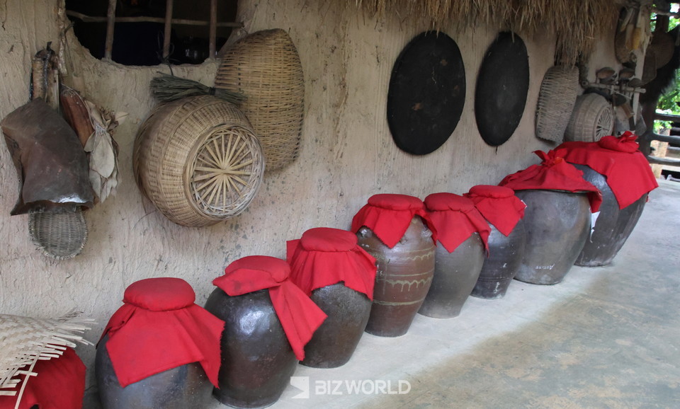 전통주를 빚고 있는 항아리들. 사진=손진석 기자