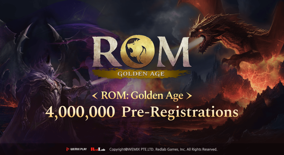'롬: 골든 에이지'가 사전예약 400만을 돌파했다. 사진=위메이드