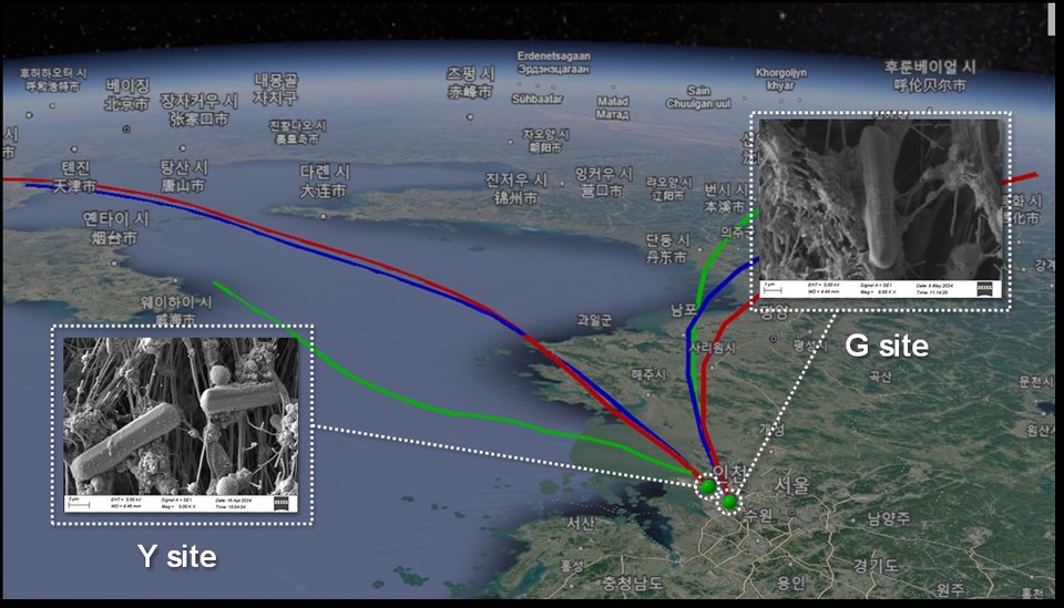 공업지대 및 국외유입된 초미세먼지 형상. 그림=인천시 보건환경연구원