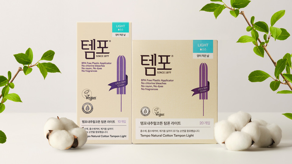 템포 내추럴코튼 탐폰 라이트. 사진=동아제약