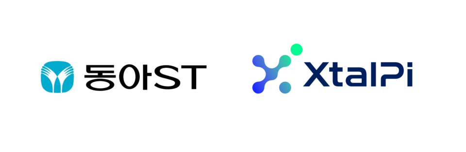 동아에스티(왼쪽), 크리스탈파이 로고. 사진=각 사.