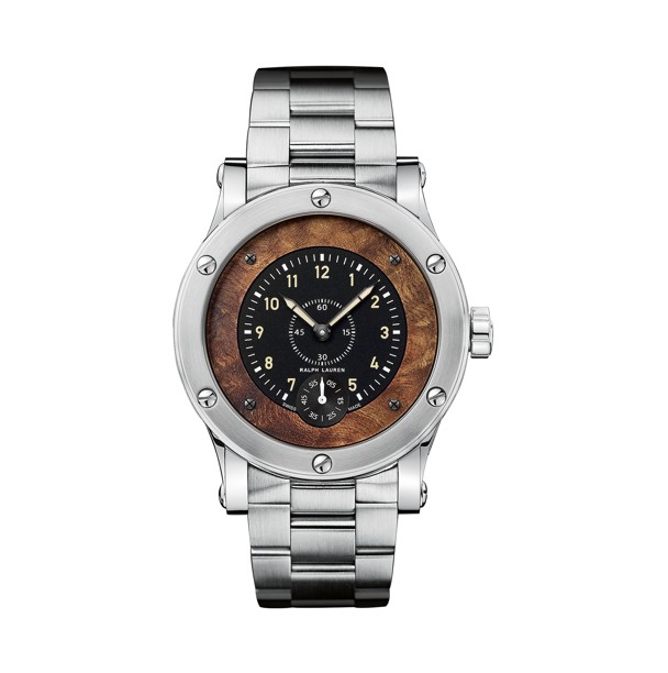 랄프 로렌이 전설적인 클래식카에서 영감을 받은 타임피스 오토모티브 45㎜ 스틸 링크(Automotive 45㎜ Steel Link)를 선보였다고 밝혔다. 랄프 로렌 오토모티브 45㎜ 스틸 링크. 사진=랄프 로렌