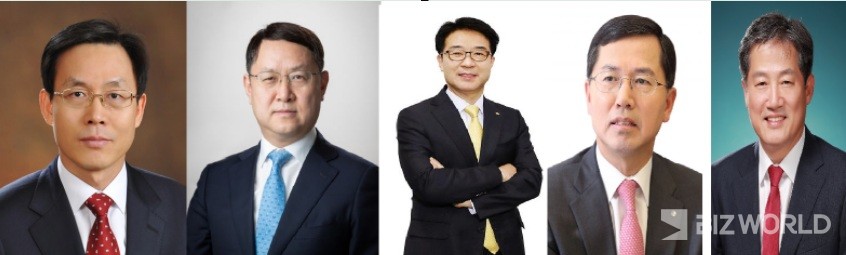 (왼쪽부터) 서태종 전 한국금융연수원장, 김근익 전 한국거래소 시장감시위원장, 이동철 전 KB금융지주 부회장, 임영진 전 신한카드 사장, 정완규 현 여신금융협회장 사진=각 기관·각 사