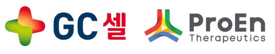 지씨셀(왼쪽), 프로엔테라퓨틱스 로고. 사진=지씨셀