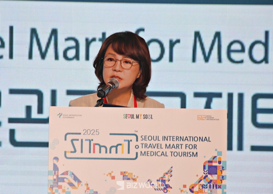 서울시의회 의료관광 특별위원회 김혜영 위원장이 축사를 하고 있다. 사진=손진석 기자