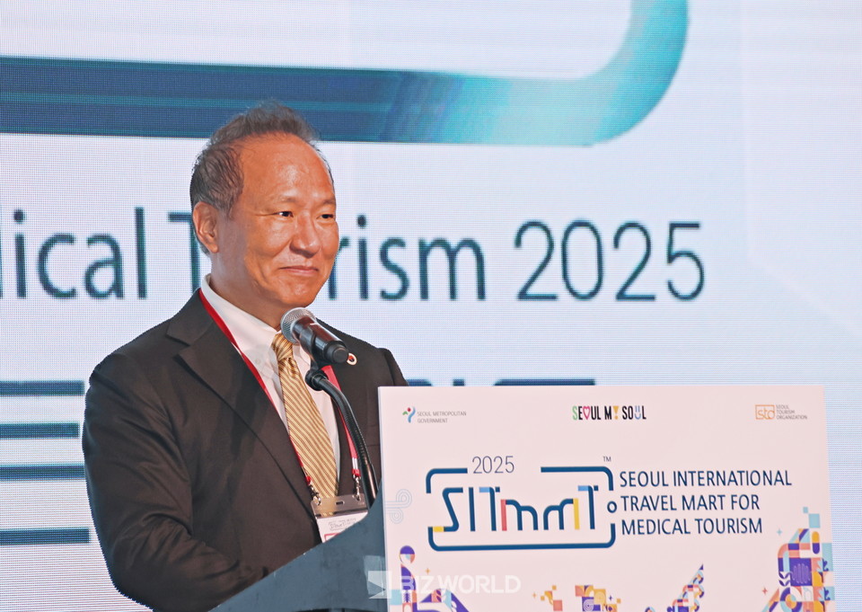 황규석 서울시의사회 회장이 축사를 하고 있다. 사진=손진석 기자