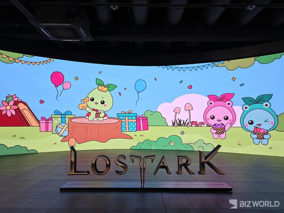 스마일게이트 '로스트아크' 포토존. 사진=이효정 기자