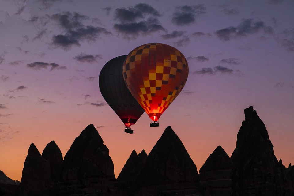 카파도키아 열기구 비행과 일몰 풍경. 사진=튀르키예 문화관광부