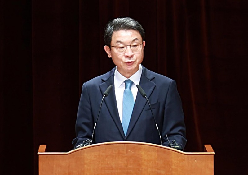 이억원 신임 금융위원장이 지난 15일 취임사를 하고 있다. 사진=금융위원회