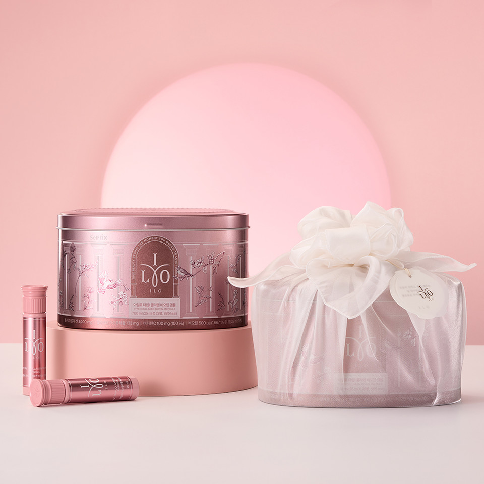 카카오톡 선물하기에서 단독으로 선보여지는 ‘아일로 타입1 콜라겐 비오틴 앰플 추석 기프트 세트’. 사진=동아제약