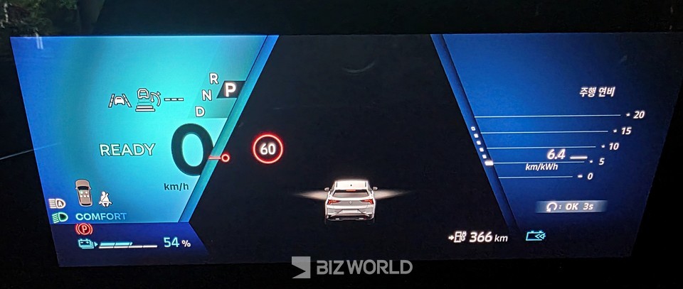 총 444.7㎞ 주행에서 최고 전비로 6.4㎞/㎾h를 기록했다. 사진=손진석 기자