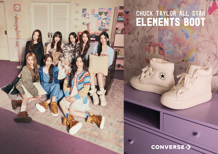 젊은 세대들의 반항과 진보, 변화와 창의성을 상징하는 브랜드 ‘컨버스(CONVERSE)’가 2025년 겨울 시즌을 맞아 걸그룹 '하츠투하츠(HEARTS2HEARTS)'와 함께한 새로운 캠페인을 공개했다고 밝혔다. 사진=컨버스