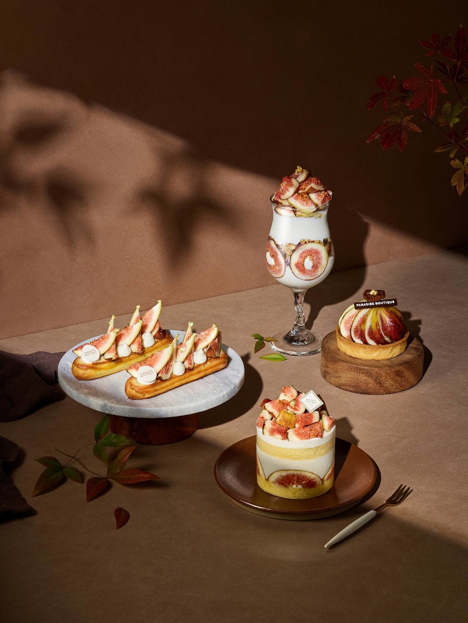 파라다이스시티 가든카페의 무화과 디저트 4종. 사진=파라다이스시티