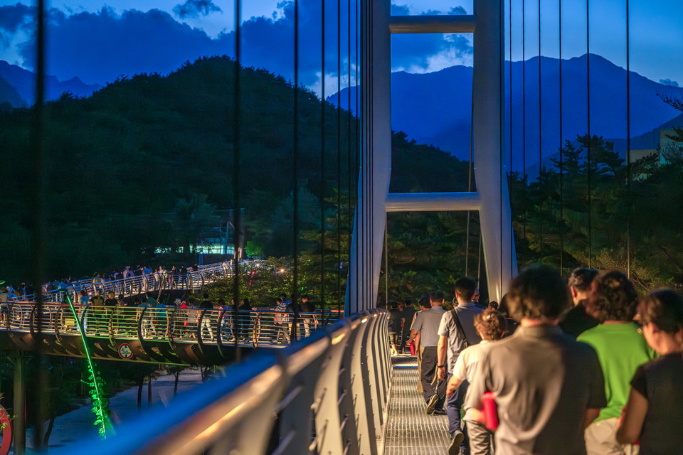 설악향기로 야간 개장 풍경. 사진=속초시청 관광과