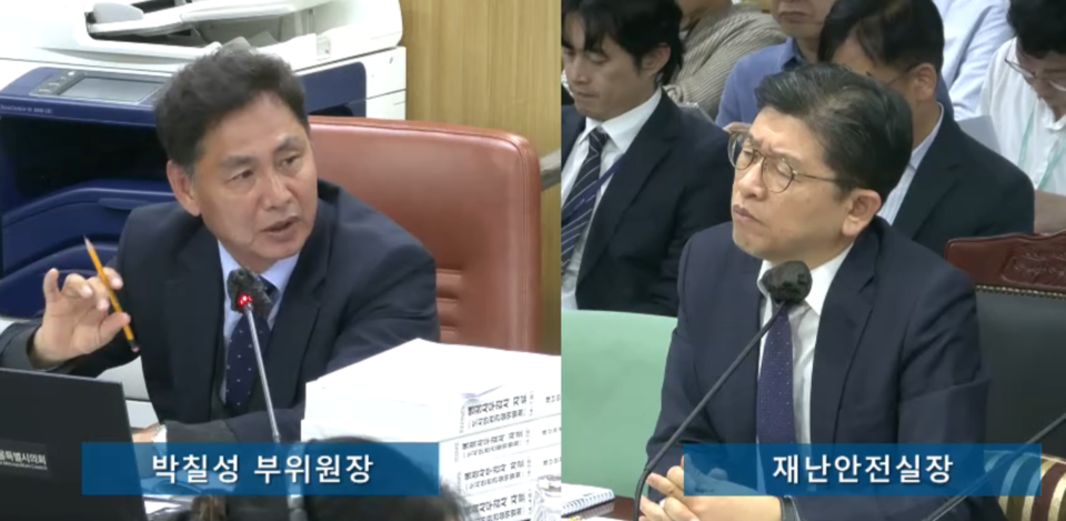 박칠성 서울시의원이 333회 정례회 행정사무감사에서 질문을 하고 있다. 사진=서울시의회