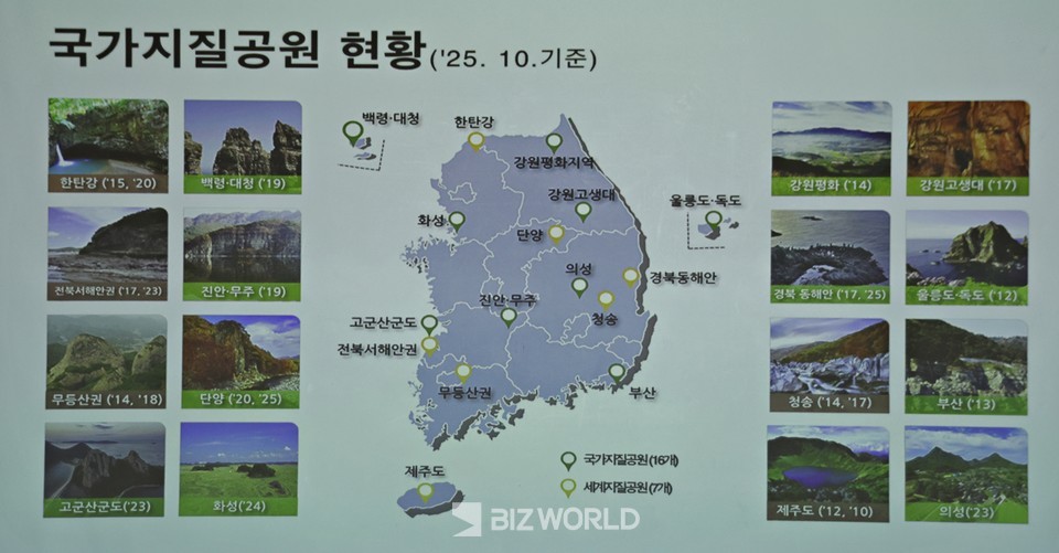 국내 국가지질공원 현황. 자료=김정훈 박사