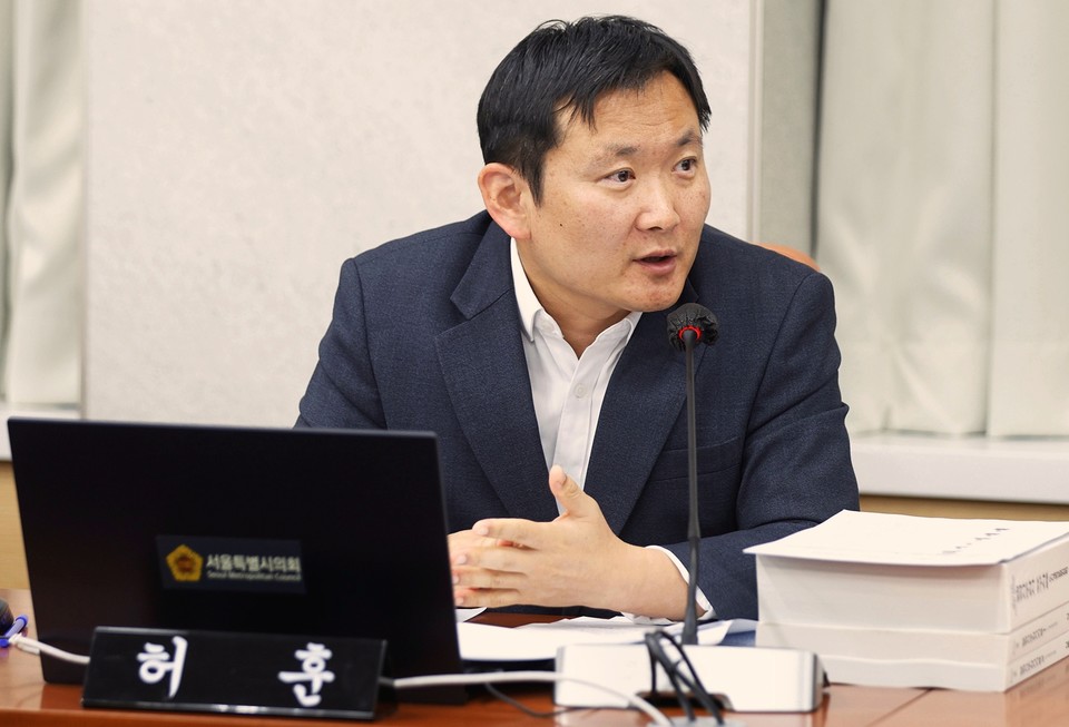 허훈 서울시의원이 행정사무감사에서 질의를 하고 있다. 사진=서울시의회 출입(상주)기자단