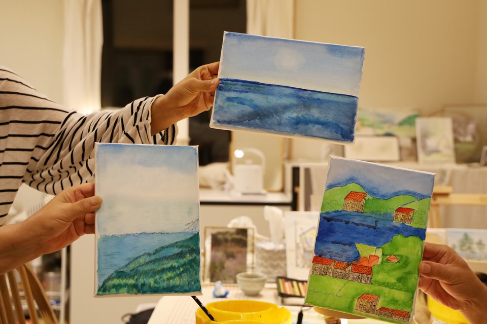 짜잔~ 세상에서 단 하나뿐인 그림을 완성했다. 사진=한국관광공사