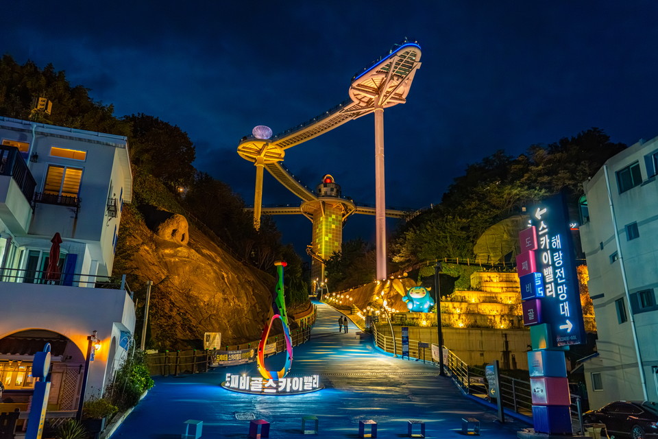 도째비골스카이밸리 도째비골의 밤 풍경. 사진=한국관광공사