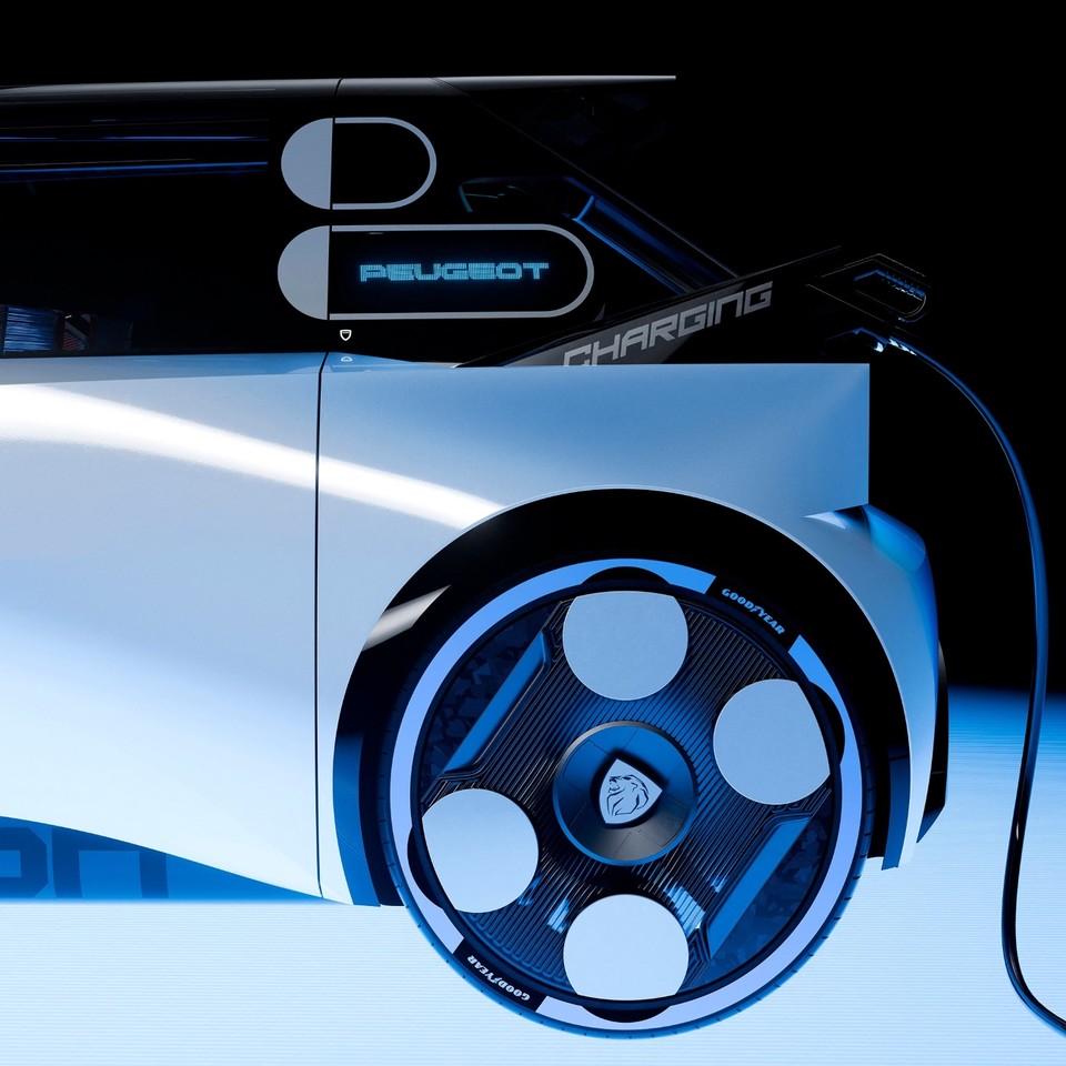 푸조 폴리곤 콘셉트 마이크로 LED 인터랙티브 기능. 사진=푸조