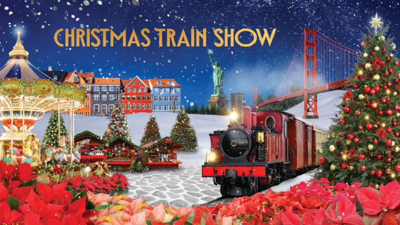 가든스 바이 더 베이에서 펼쳐지는 크리스마스 트레인 쇼. 사진=싱가포르관광청