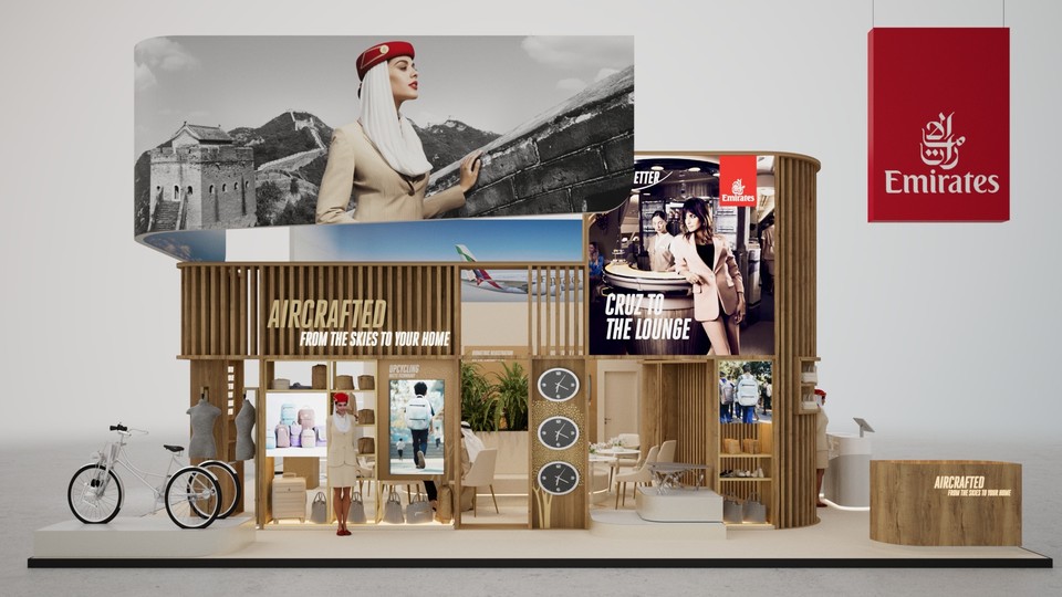 에미레이트 항공 전시부스. 사진=에미레이트항공