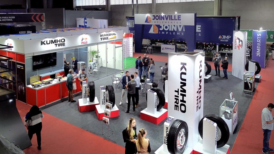 금호타이어 브라질 TBR 박람회 부스 모습. 사진=금호타이어