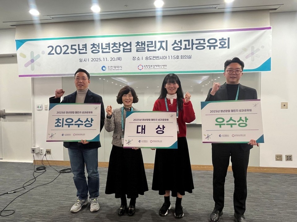 인천시(시장 유정복)는 인천창조경제혁신센터(대표 이한섭)와 함께 지난 20일 송도컨벤시아에서 ‘2025년 청년창업 챌린지 지원 사업’(이하 챌린지 사업) 참여기업의 성과공유회를 성공적으로 했다고 밝혔다. 사진=인천시