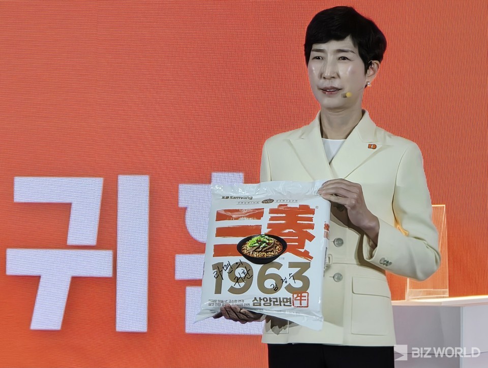 삼양1963 출시 간담회에 참석한 김정수 부회장. 사진=이효정 기자