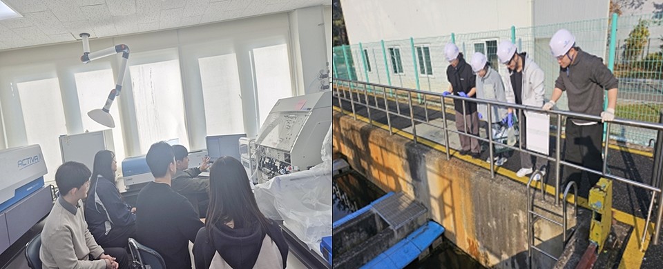 서울물재생시설공단 ‘체험형 인턴십’에 참여한 전공 학생들이 물재생 현장을 체험하고 있다. 사진=서울물재생시설공단