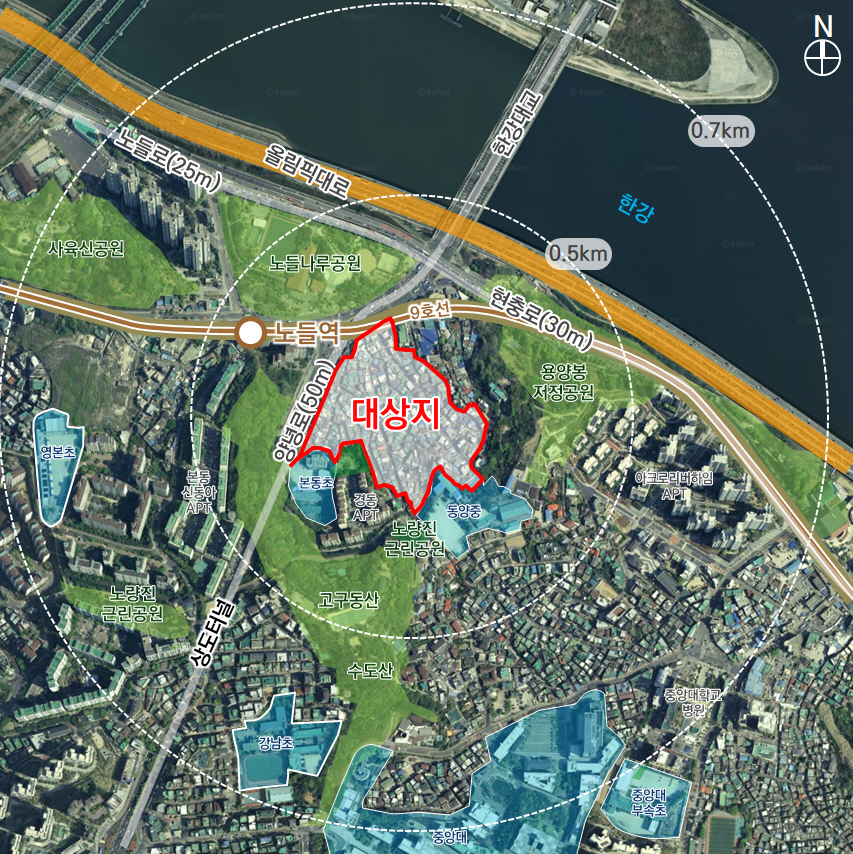 동작구 본동 공공재개발 사업 위치도 . 사진=SH